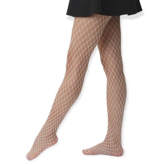 🆕White High Waisted Fishnet Tights Stockings - Picture 3 of 6